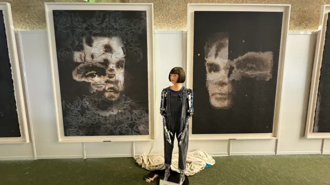An AI-generated'self-portrait' merges 40 artists' faces into one artwork, reflecting its human influences and sparking debate on creativity and recognition.