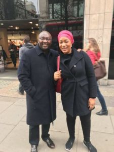 Ghana Vice President Dr. Bawumia with his wife in London on Saturday morning
