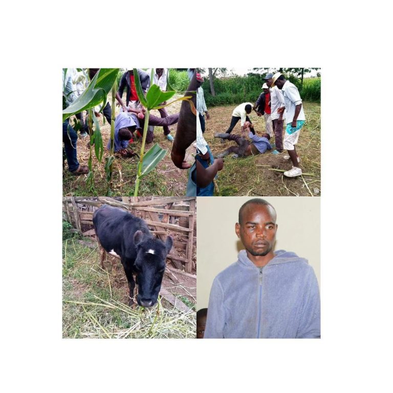 John Mwaura, 29, was caught pants down