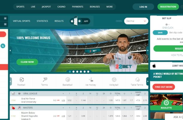 22Bet mobile app