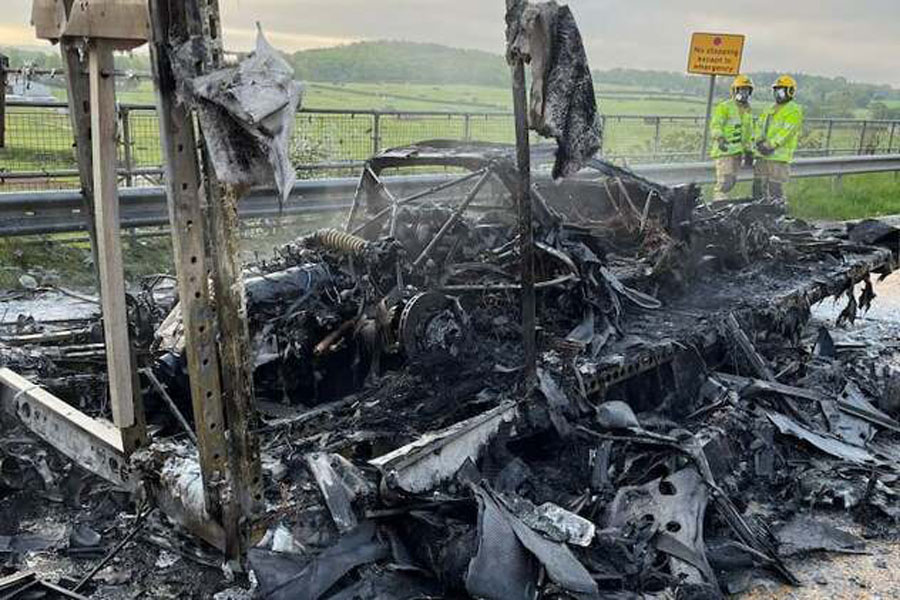 Fire Engulfs Rare Mercedes-AMG One Hypercar During Transportation