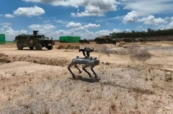 VIDEO: China Unveils Armed Robot Dog in Military Exercises | Ghanaguardian.com VIDEO: China Unveils Armed Robot Dog in Military Exercises