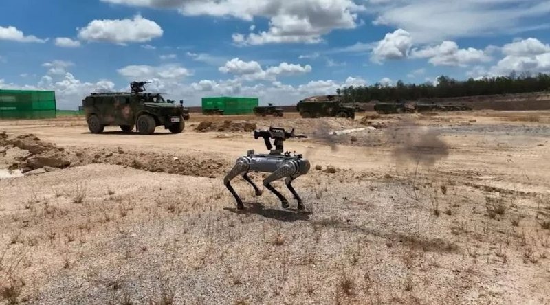 VIDEO: China Unveils Armed Robot Dog in Military Exercises
