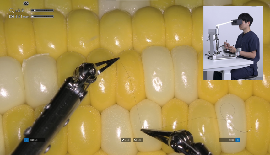 Tiny Robot Performs Microsurgery on Corn Kernel