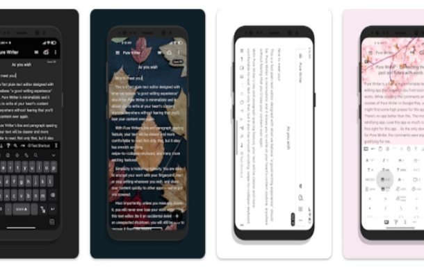 A Handy Text Editor That Makes Writing Easy on Smartphones: PureWriter