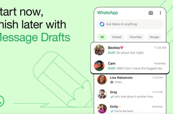 WhatsApp Unveils 'Message Drafts' Feature to Store Unsent Messages | Ghanaguardian.com WhatsApp Unveils 'Message Drafts' Feature to Store Unsent Messages