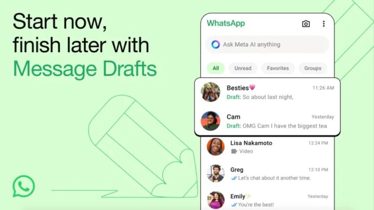 WhatsApp Unveils 'Message Drafts' Feature to Store Unsent Messages