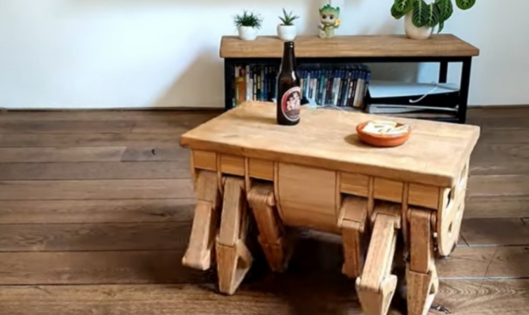 The Carpentopod: A Moving Coffee Table That Brings You Beer or Coffee