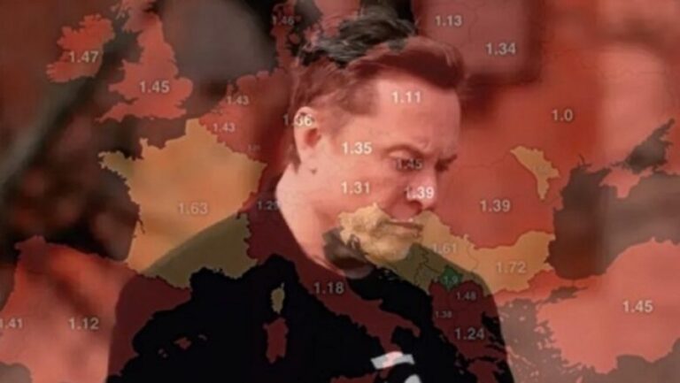 Elon Musk’s Birth Map Sparks Alarm: Most of Europe in Red, Kosovo Emerges as Fertility Leader