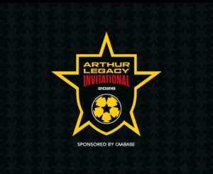 Logo for the Arthur Legacy Invitational 2026 featuring a yellow star badge, circular star emblem, and sponsor line on a black patterned background.