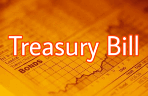 'Treasury Bill' headline over a financial chart showing a rising line graph, indicating treasury securities topic (informational image).