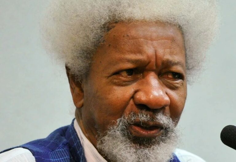Close-up of an elderly Black man with a white afro and beard speaking into a microphone, wearing a blue vest.