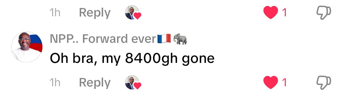 HNdmyqjXkAA5rKr | Ghanaguardian.com Comment by NPP.. Forward ev 🇫🇷🐘: 'Oh bra, my 8400gh gone' with one like.