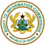 Seal of the Right to Information Commission, Republic of Ghana, with crest, eagle, star, and 'Freedom and Justice' motto.
